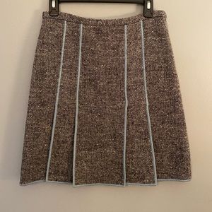 Moschino wool blend tweed layered paneled skirt. Sz 6